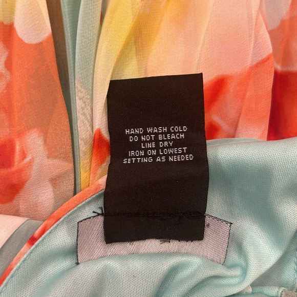 B. Darlin Floral-print Chiffon Pleated Sleeveless Maxi Dress Size 4 - Picture 9 of 12